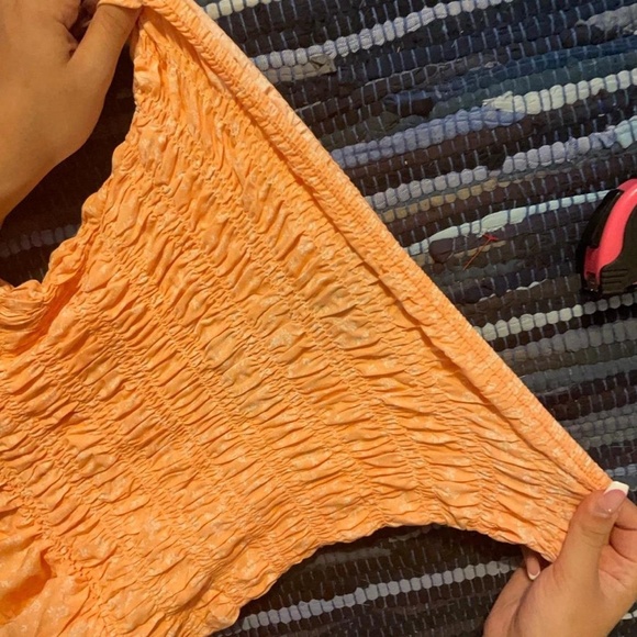 Arden B. Orange Floral Sleeveless Tube Top Dress Small - Picture 6 of 8